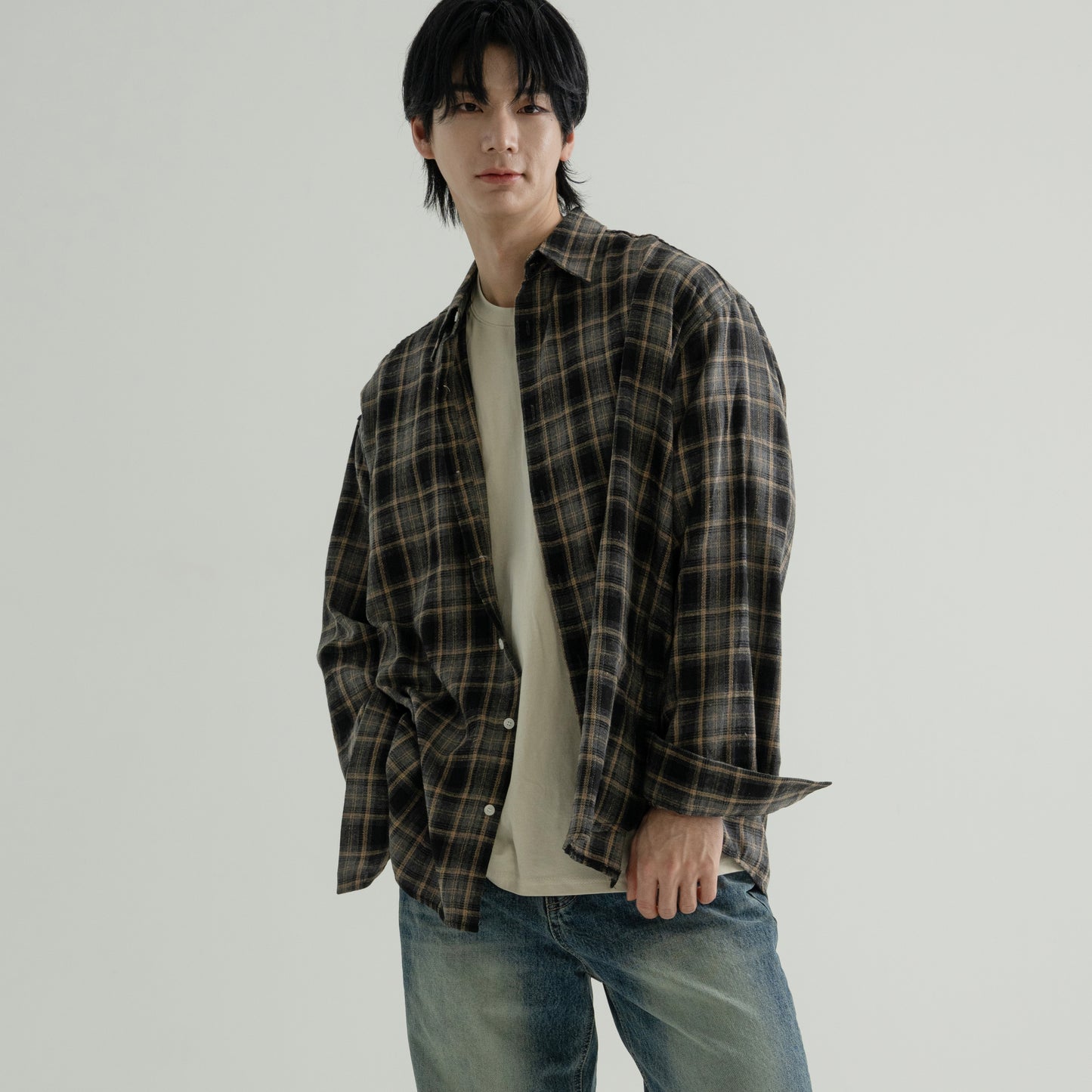 Over-Fit Checkered Shirt