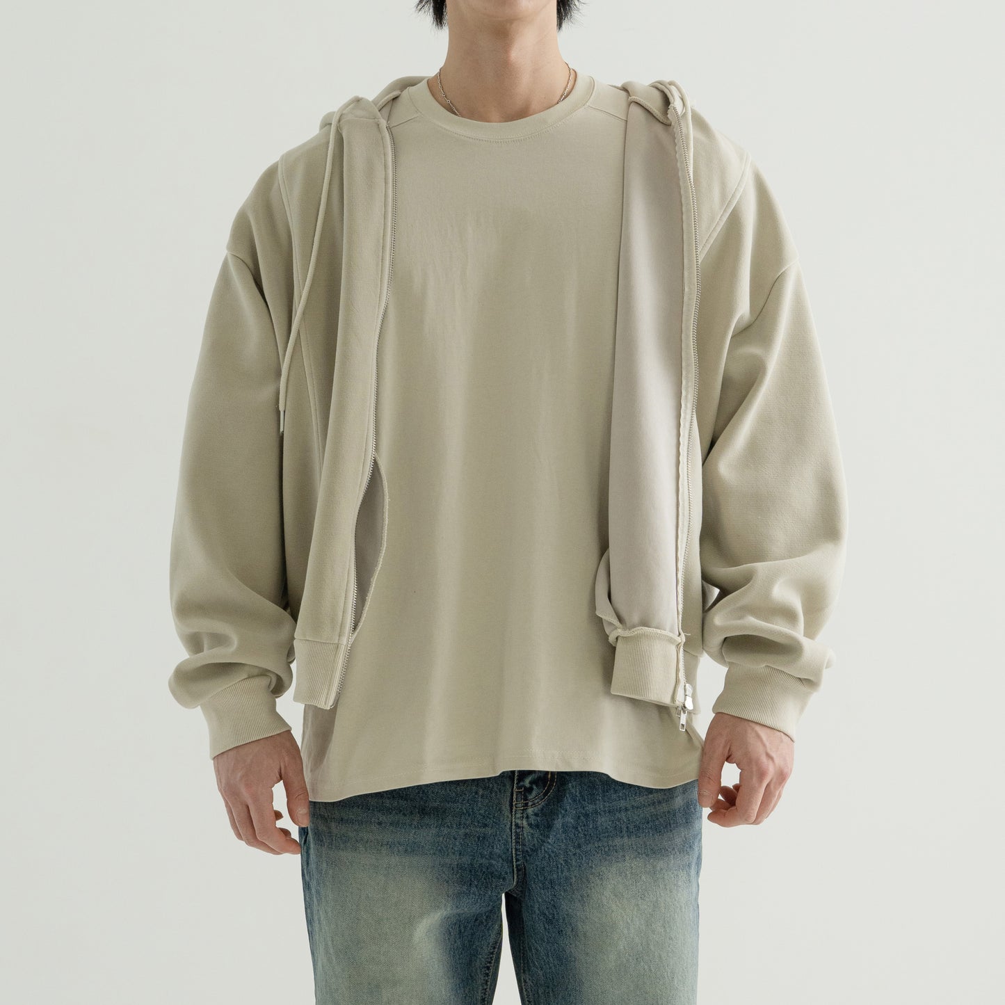 Vintage Pigment zip-up Hoodie