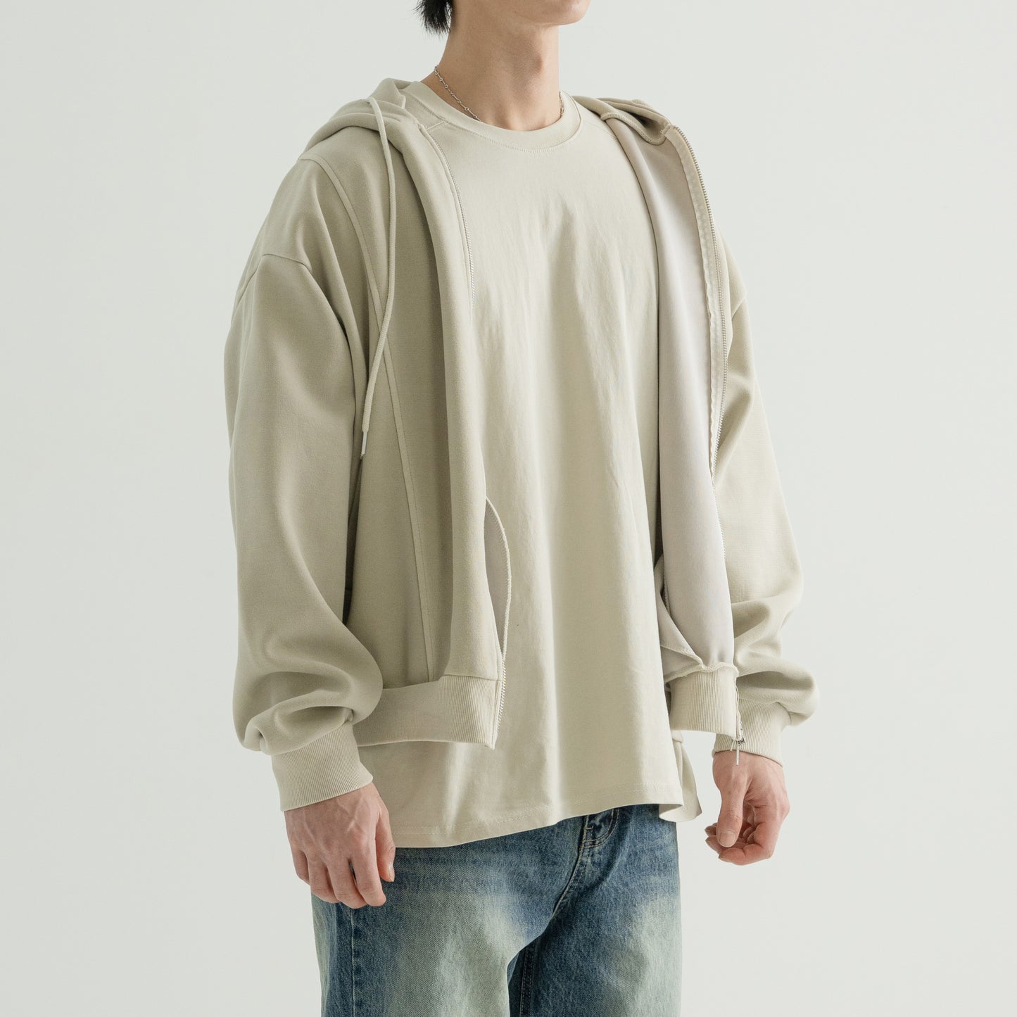 Vintage Pigment zip-up Hoodie