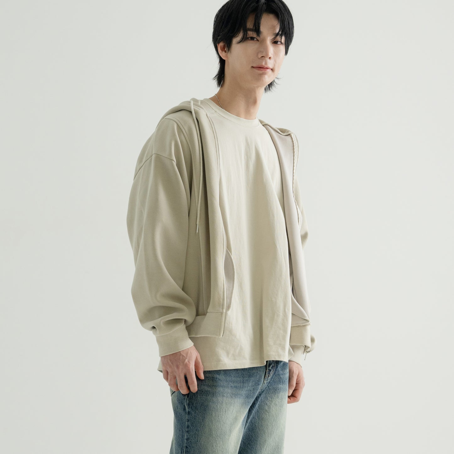 Vintage Pigment zip-up Hoodie