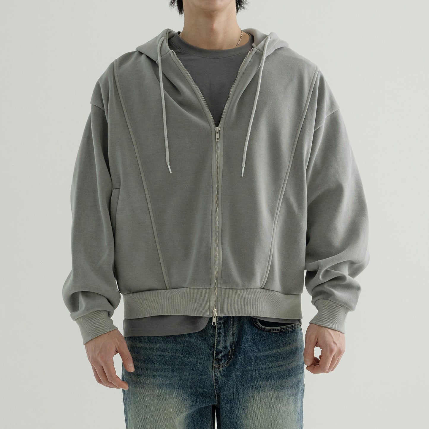 Vintage Pigment zip-up Hoodie