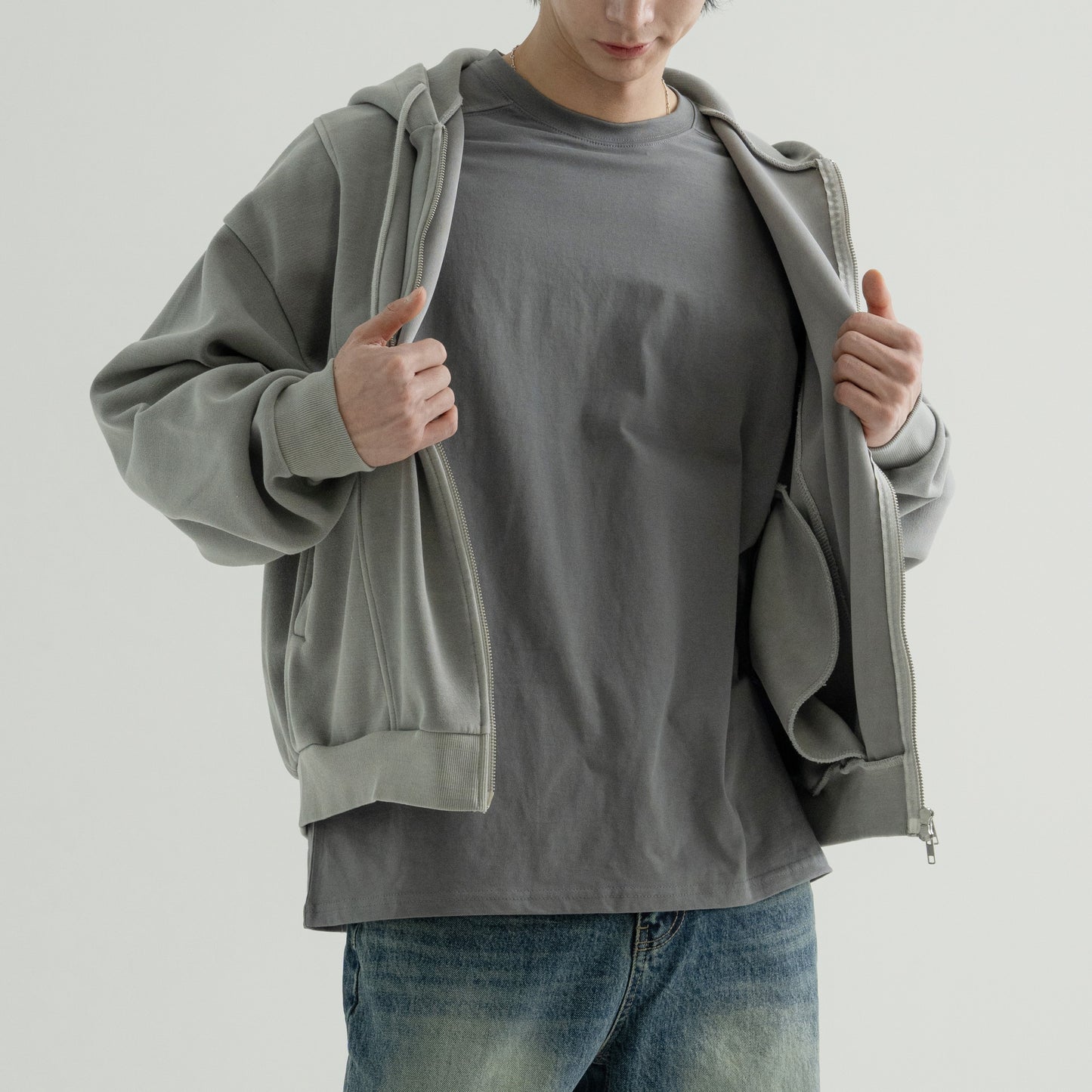 Vintage Pigment zip-up Hoodie