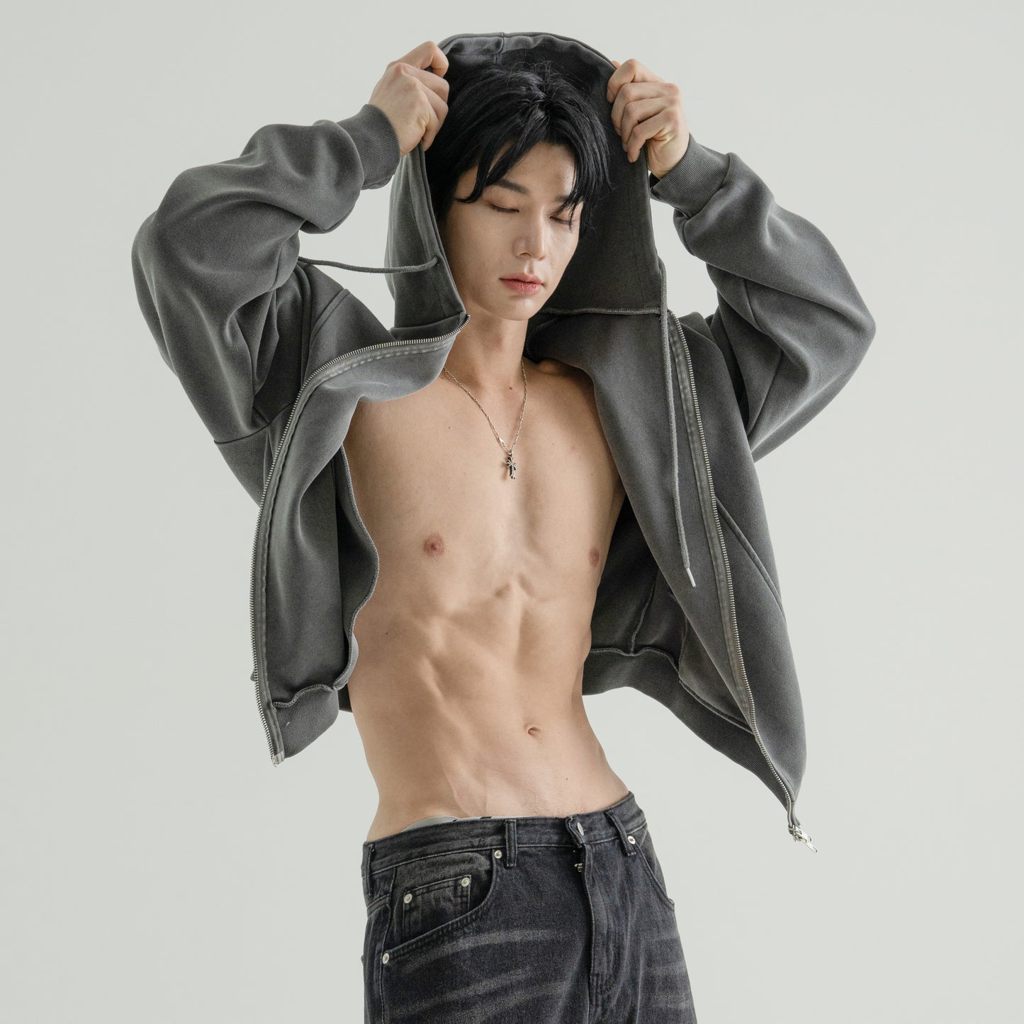 Vintage Pigment zip-up Hoodie