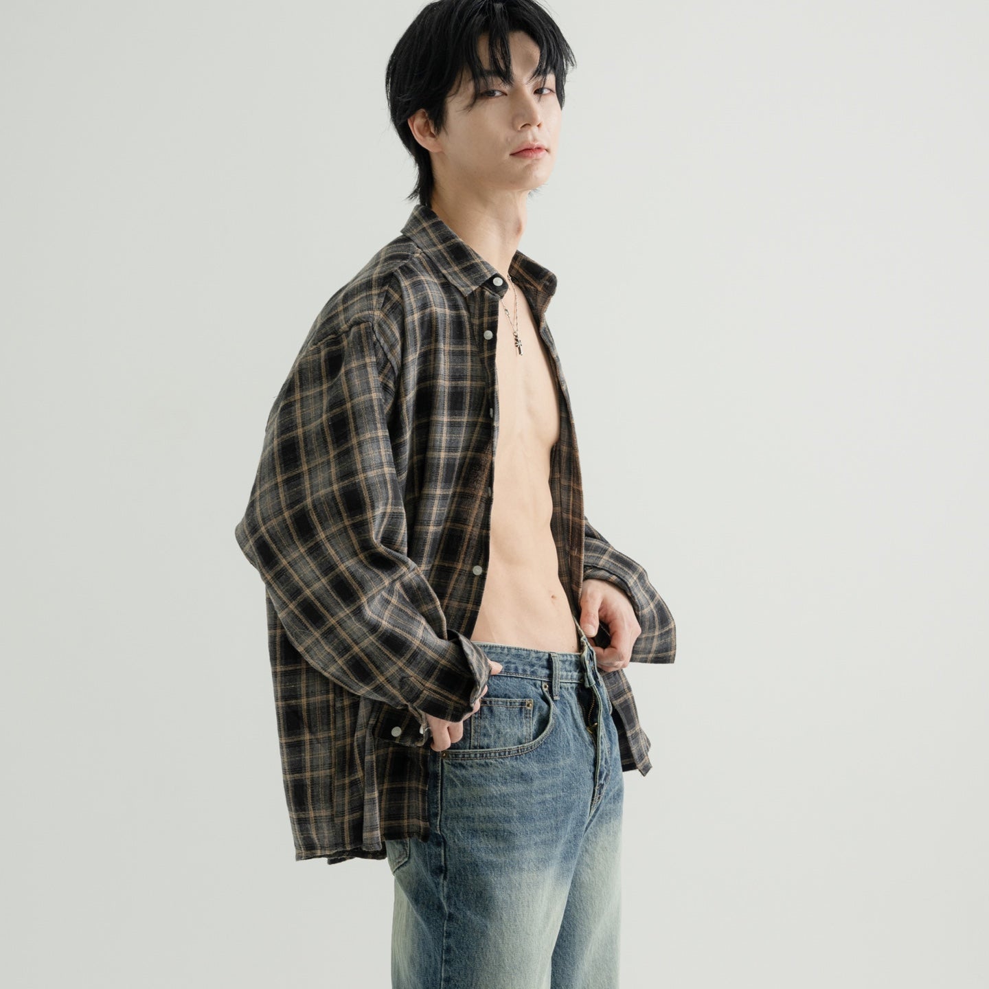 Over-Fit Checkered Shirt